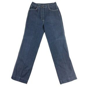 Vintage Sears 70s Womens Size 12 High Rise Wide Leg Denim Dark Wash Blue…